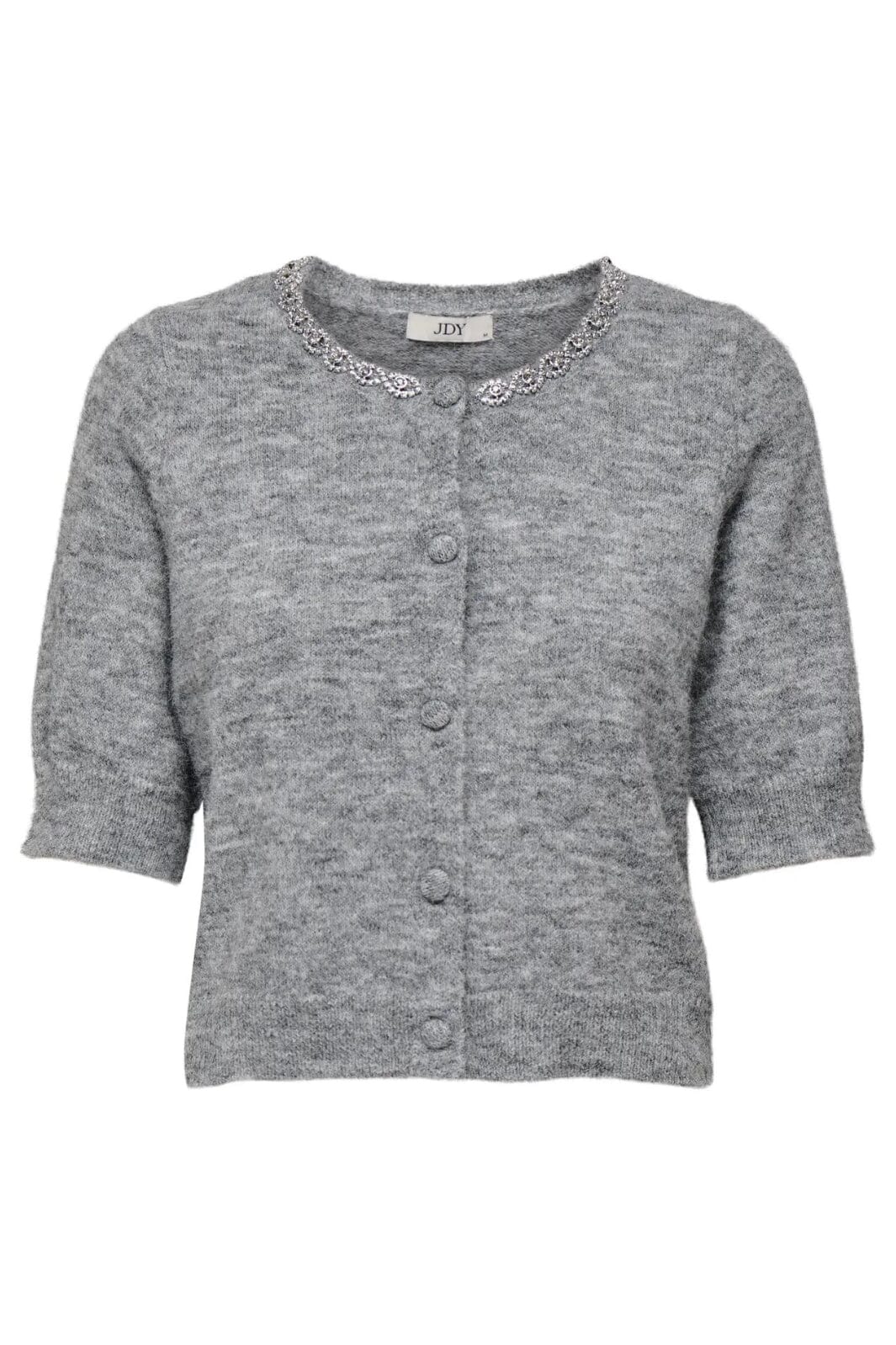 JDY - Jdyalva Life 2/4 Embel Cardigan Knt - 4907578 Black Silver Embellishment Cardigans 