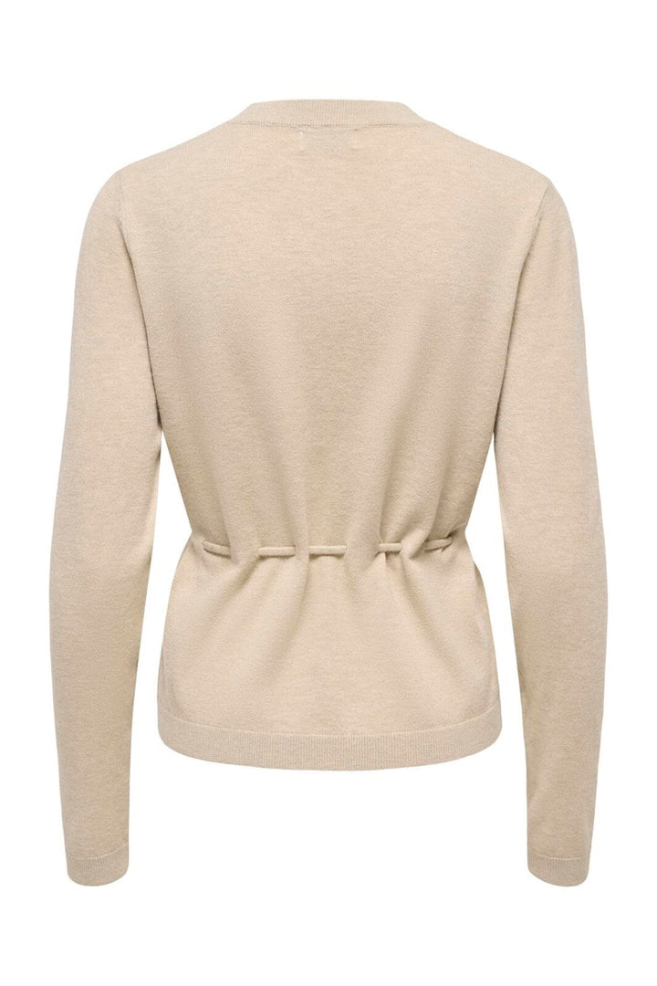 JDY - Jdyamore L/S Tie Cardigan Knt - 5140036 Cement