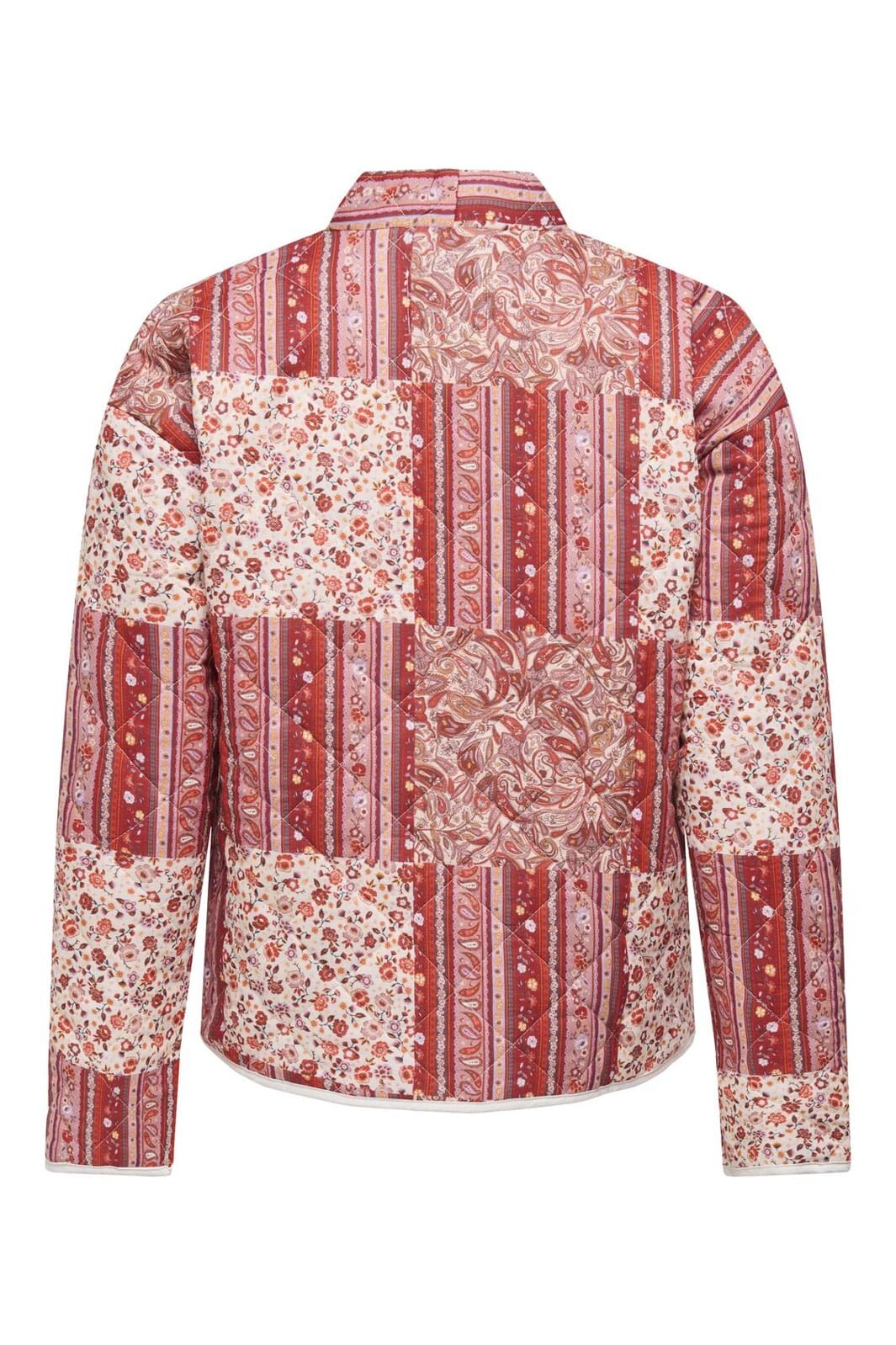 JDY - Jdyavalon L/S Quilted Jacket - 4806635 Savvy Red Paisley Flower