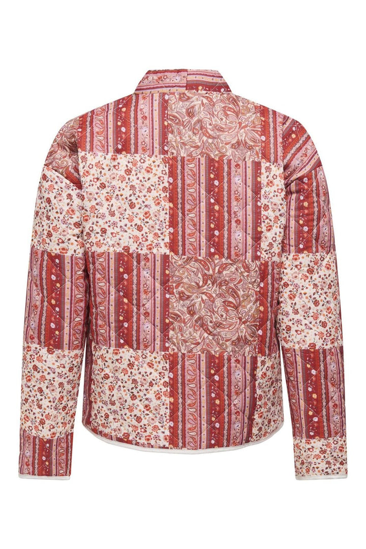 JDY - Jdyavalon L/S Quilted Jacket - 4806635 Savvy Red Paisley Flower