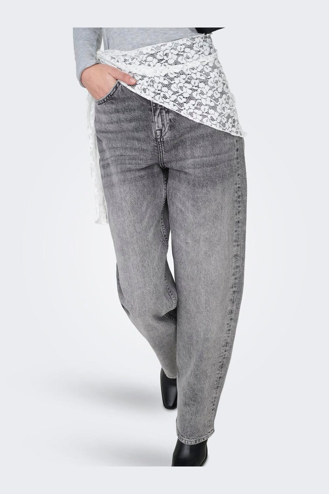 JDY - Jdybailey Barrel Jeans Mg - 5074359 Medium Grey Denim