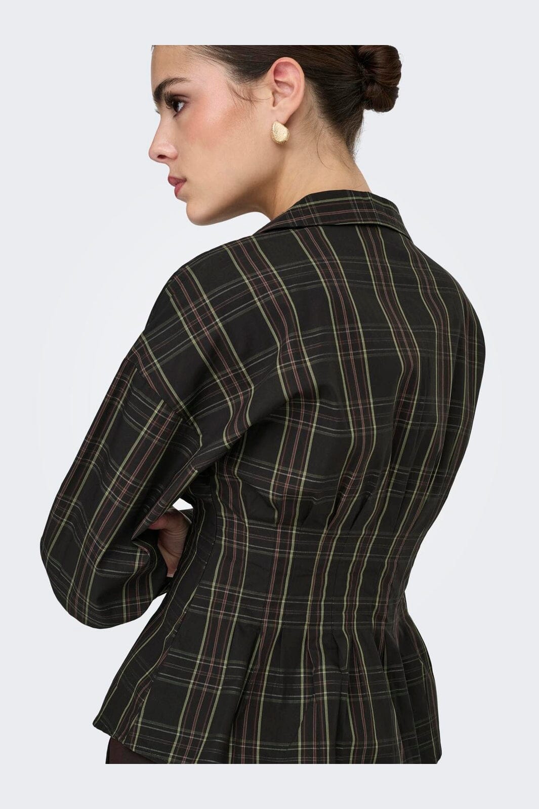 JDY - Jdybetty Life L/S Fitted Shirt - 5083303 Slate Black Green&Red