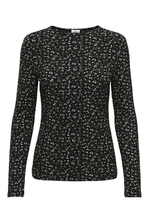 JDY - Jdybowie Life L/S O Neck Top - 4903905 Black Ditzy Flowers