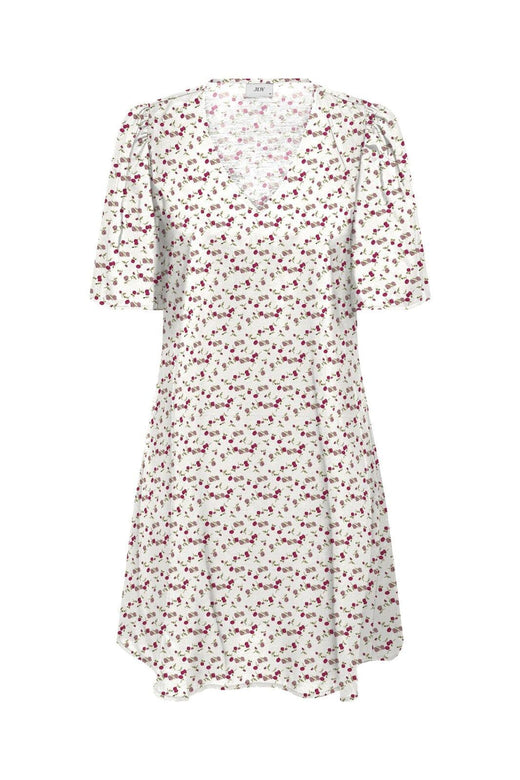 JDY - Jdycarrie 2/4 Short Dress - 4978337 Cloud Dancer Red Mini Flower