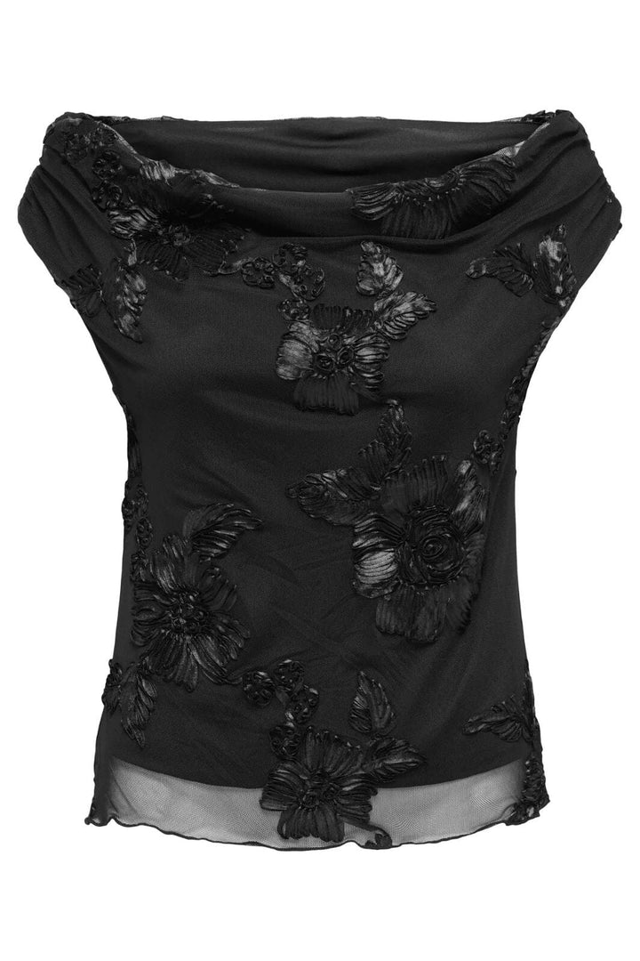 JDY - Jdycasablanca S/L Off Shoulder Top - 5069403 Black Toppe 