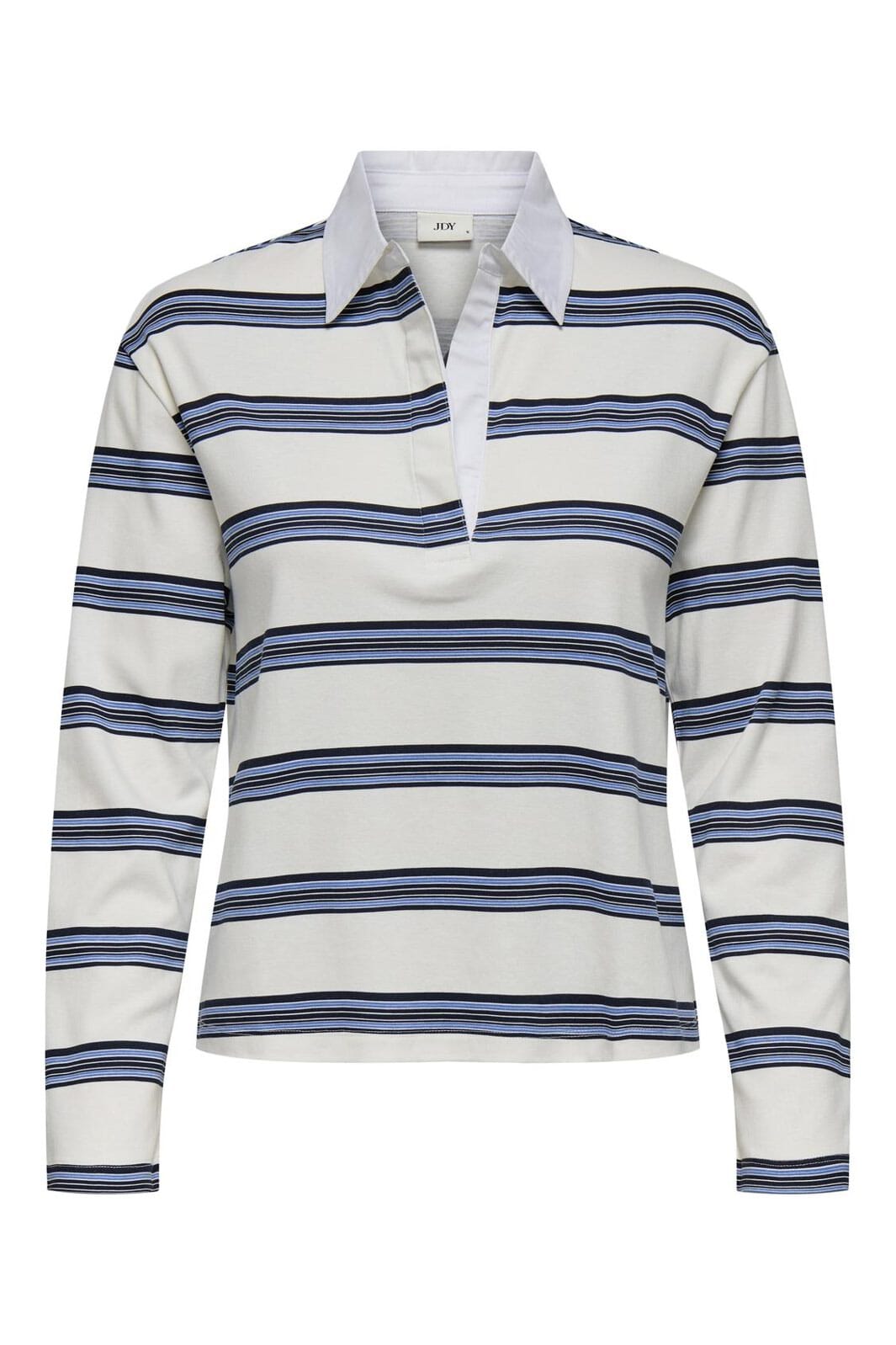 JDY - Jdydarling L/S Polo Shirt - 4822444 Cloud Dancer Mix Colors