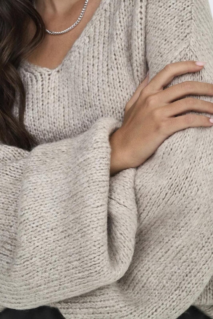 JDY - Jdydinea L/S Reversible Pullov. Knt - 4622743 Chateau Gray