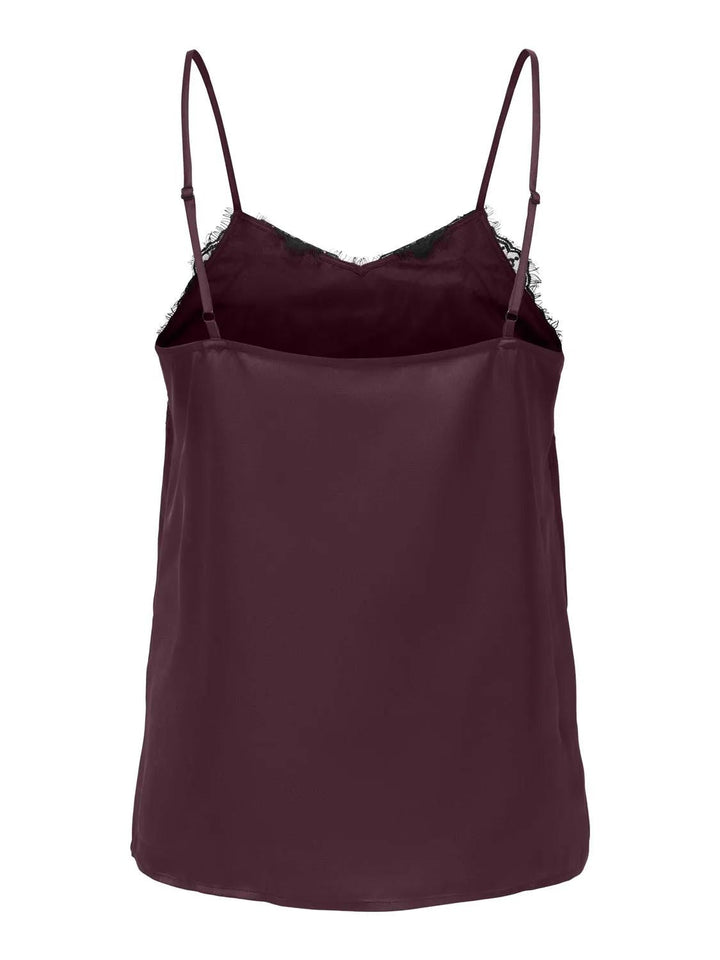 JDY - Jdyelly Lace Singlet - 5079427 Winetasting Toppe 