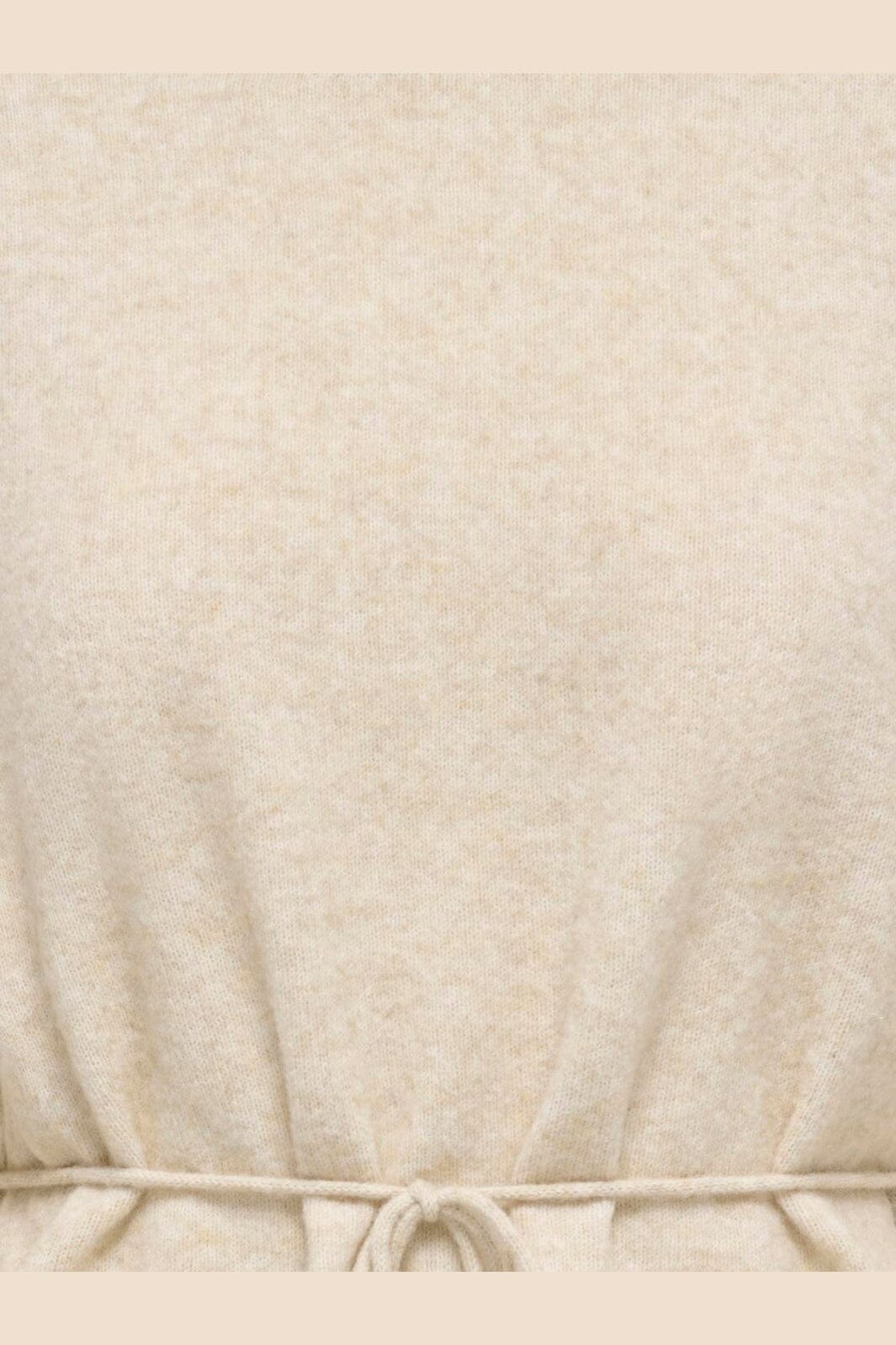 JDY - Jdyelsa Life L/S On Tie Waist Pullov Knt - 5104896 Oatmeal W. White Melange