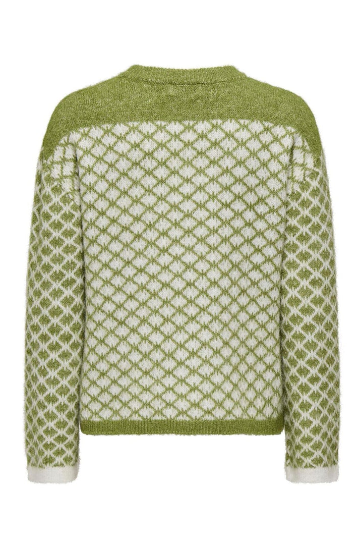 JDY - Jdyelvira L/S Jacquard Pullver Knt - 5174099 Woodbine Diamond Crush