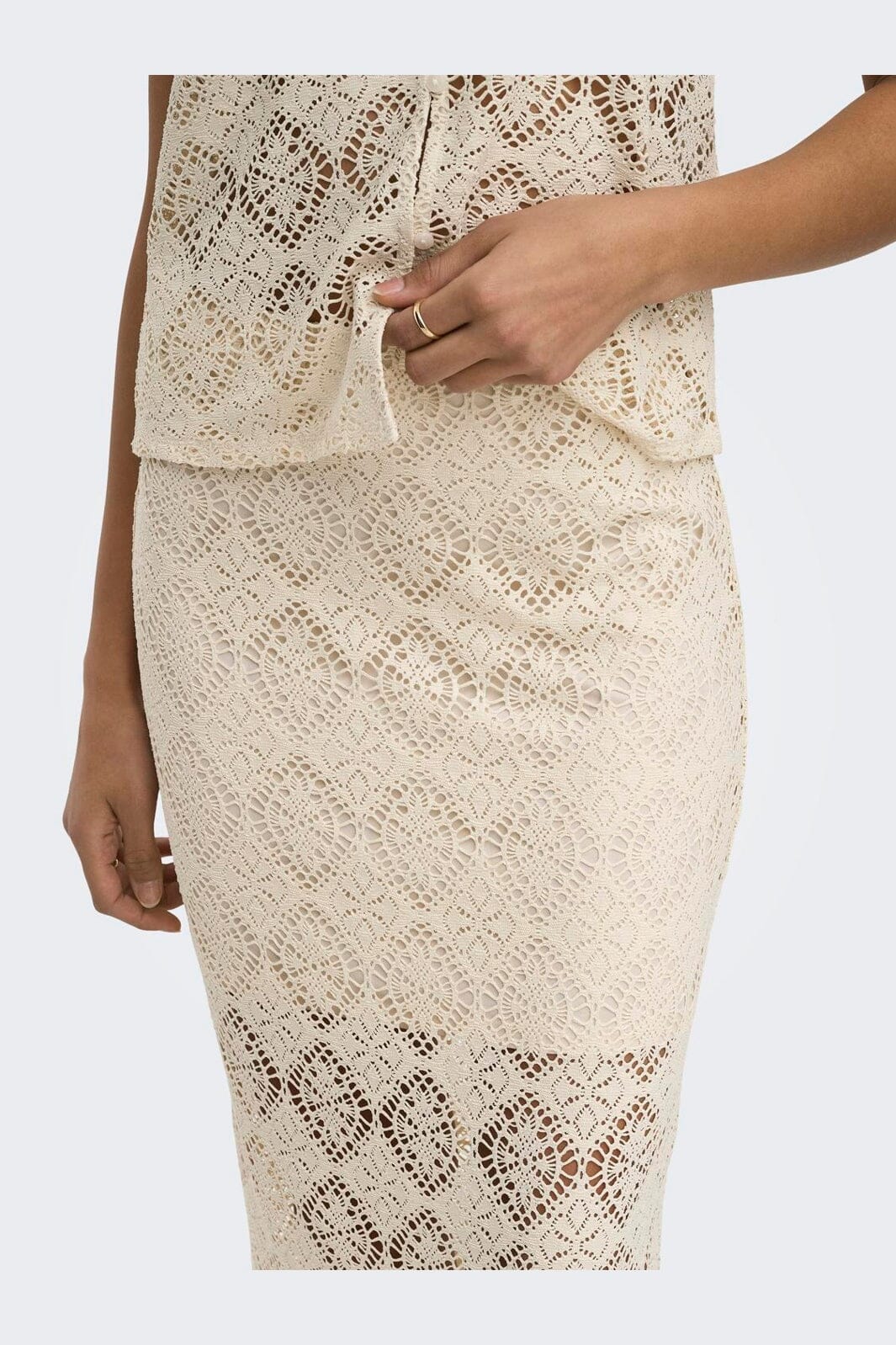 JDY - Jdyeva Maxi Skirt Dia - 5014408 Birch