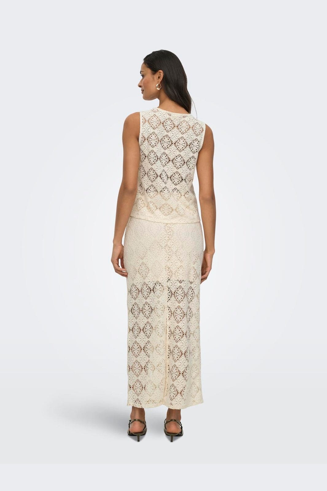 JDY - Jdyeva S/L V Neck Button Top Dia - 5014362 Birch