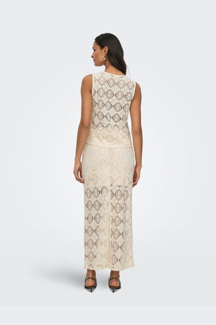 JDY - Jdyeva S/L V Neck Button Top Dia - 5014362 Birch