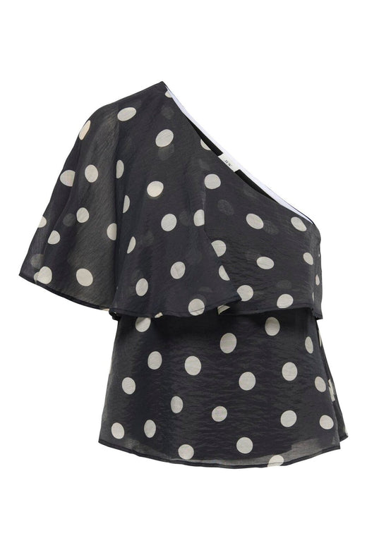 JDY - Jdyfay Life One-Shoulder Top - 5083205 Black Pristine Dot