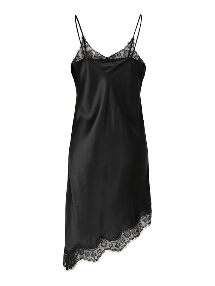 JDY - Jdyfifi S/L Asym Lace Dress - 5070991 Black Kjoler 