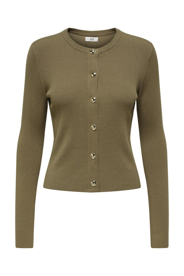 JDY - Jdygaby L/S O-Neck Cardigan Knt - 4926906 Sepia Tint