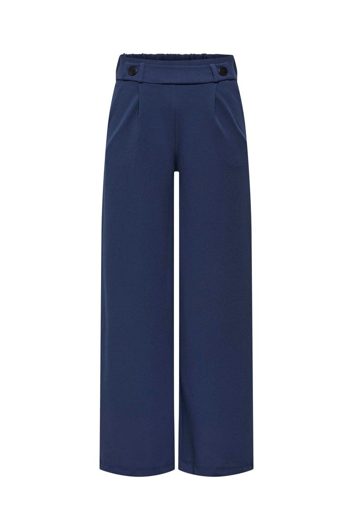 JDY - Jdygeggo Life New Long Pant - 3867052 Black Iris Black Buttons