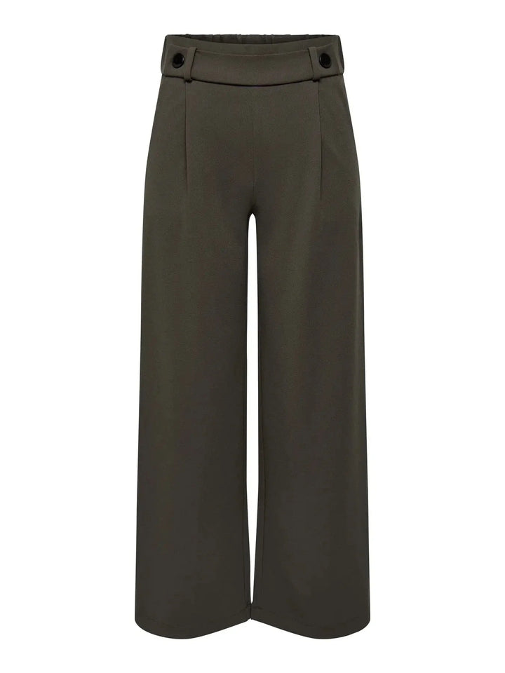 JDY - Jdygeggo Life New Long Pant - 4071962 Chocolate Brown Black Buttons Bukser 