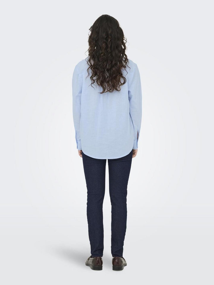 JDY - Jdykimie L/S Shirt Dia - 4787377 Kentucky Blue