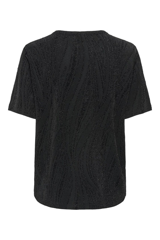 JDY - Jdykiwi S/S O Neck Top - 5173951 Black Glitter