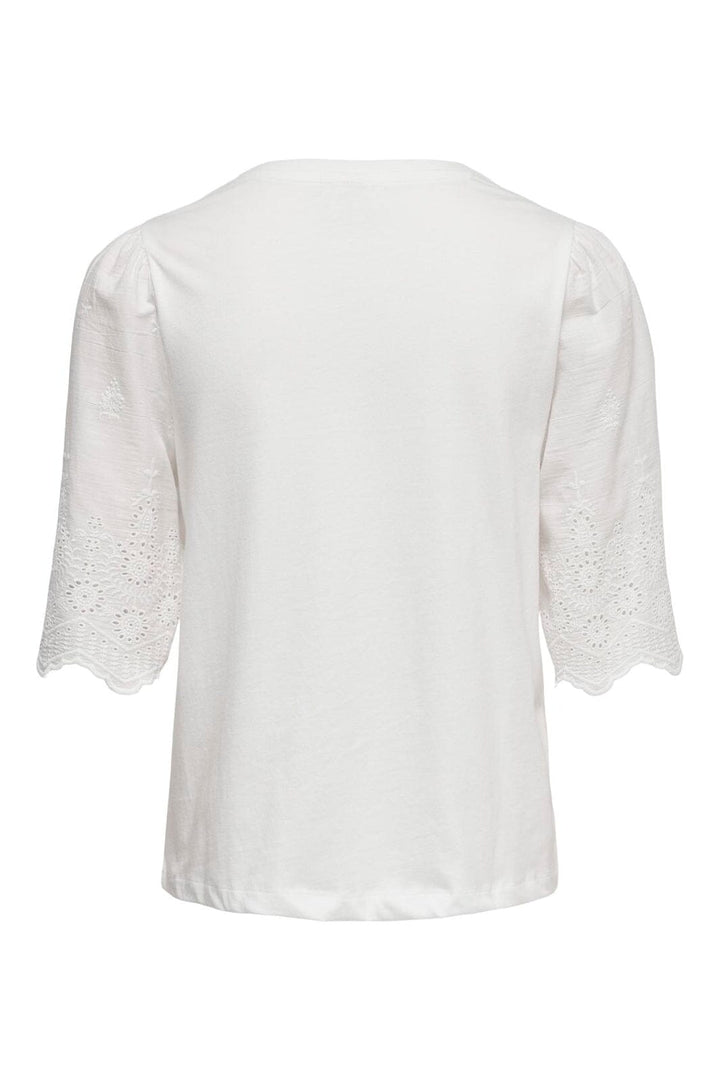 JDY - Jdylair Life S/S New Mix Top - 5021977 Cloud Dancer