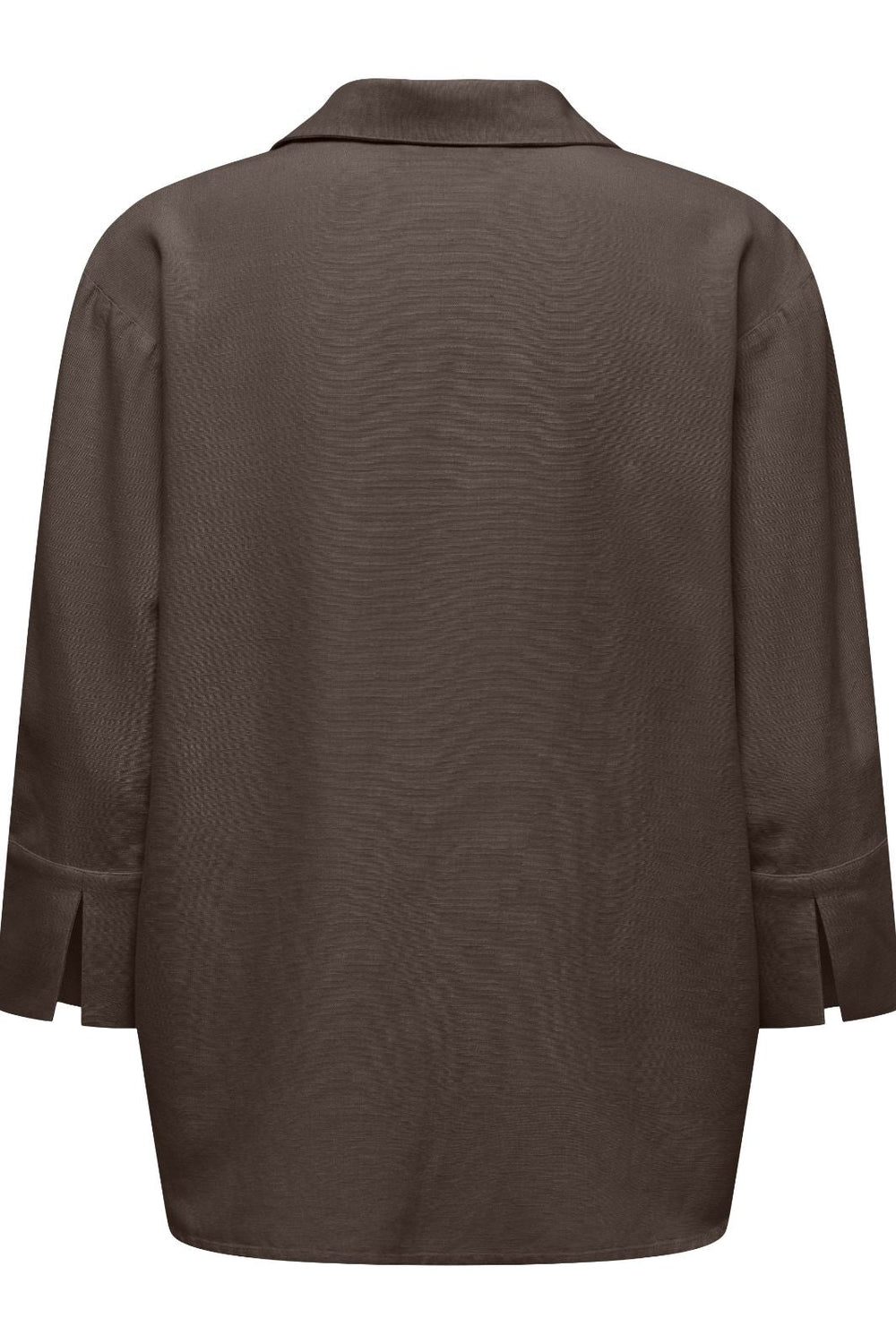 JDY - Jdylucia 3/4 Linen Shirt - 4941427 Chocolate Brown Skjorter 
