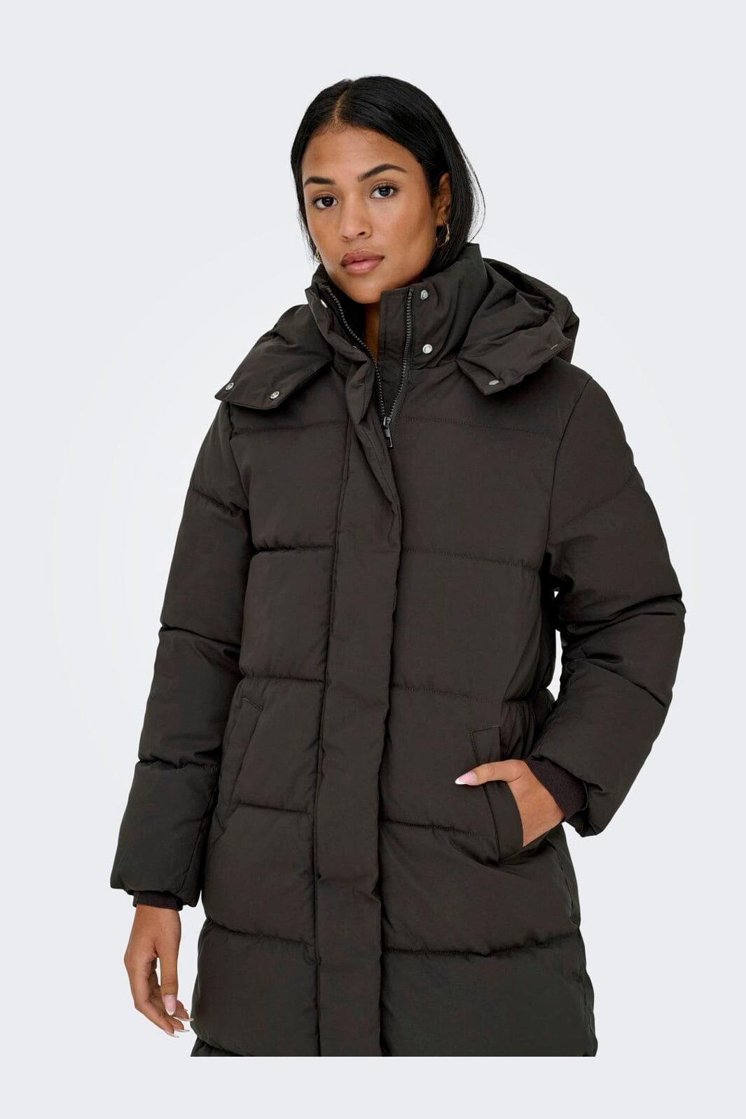JDY - Jdymaja Long Padded Jacket Yfm - 5000375 Chocolate Torte Dtm Jdy Lining