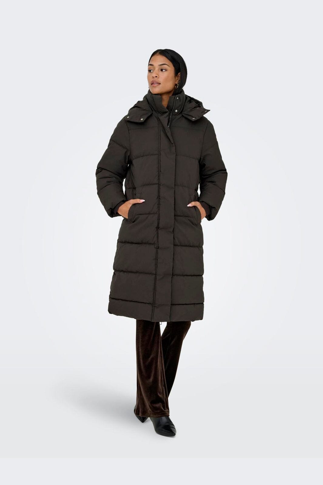 JDY - Jdymaja Long Padded Jacket Yfm - 5000375 Chocolate Torte Dtm Jdy Lining