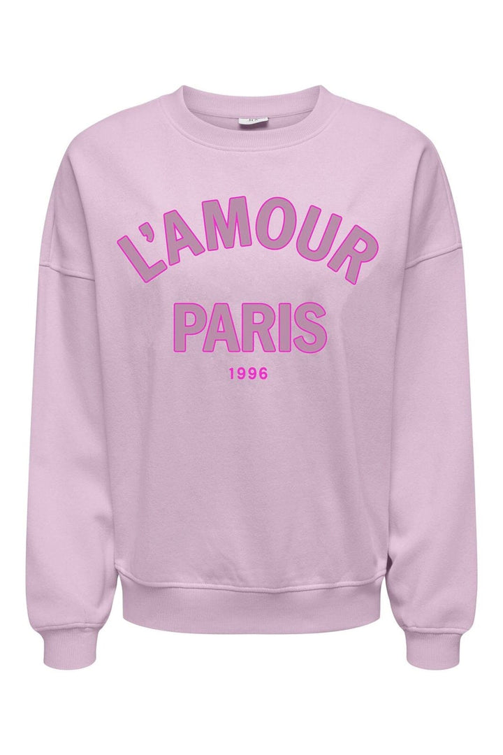 JDY - Jdymesa Life L/S O-Nk Emb Sweat - 5077289 Winsome Orchid Lamour Paris