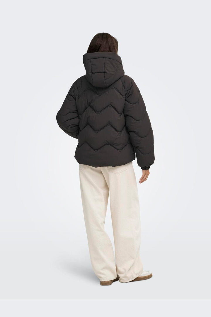 JDY - Jdypower Short Hood Puffer Hab - 5102619 Chocolate Torte