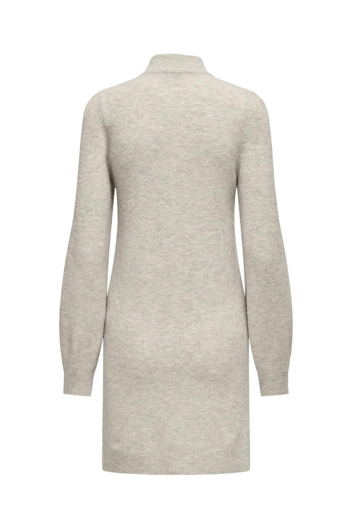 JDY - Jdyrue Life L/S High Neck Dress Knt - 3720419 Chateau Gray Melange