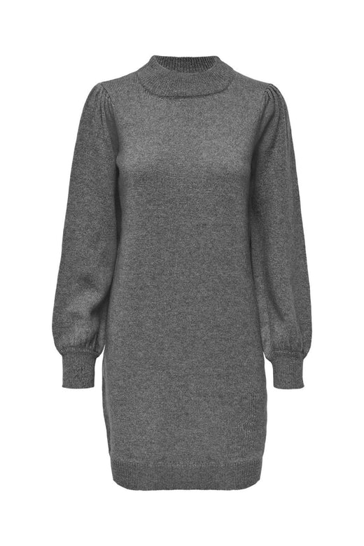JDY - Jdyrue Life L/S High Neck Dress Knt - 4717491 Medium Grey Melange
