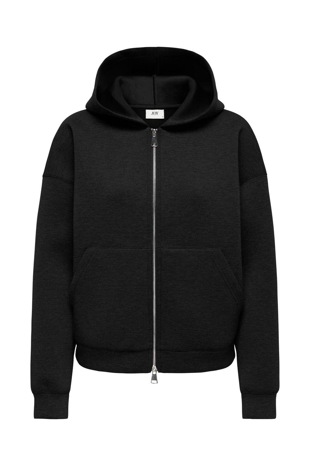 JDY - Jdysabrina L/S Zipper Scuba Hoodie - 4978173 Black