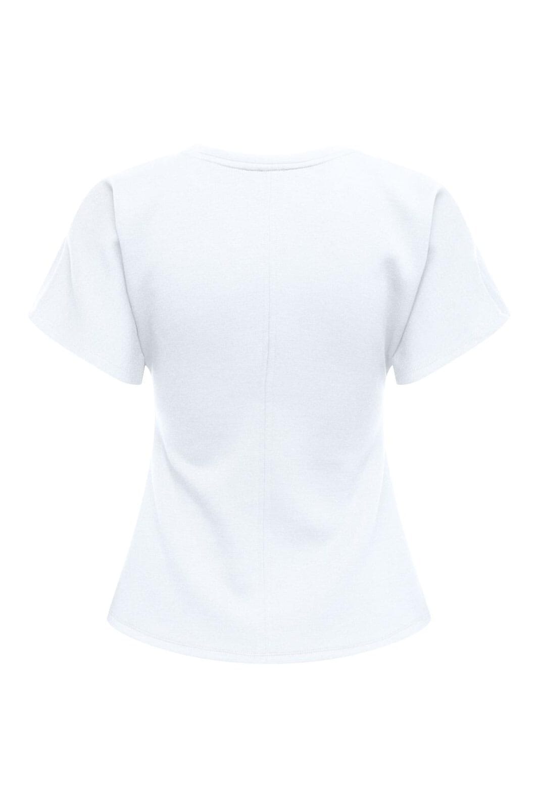 JDY - Jdysafina S/S Detail Top - 5020050 Bright White