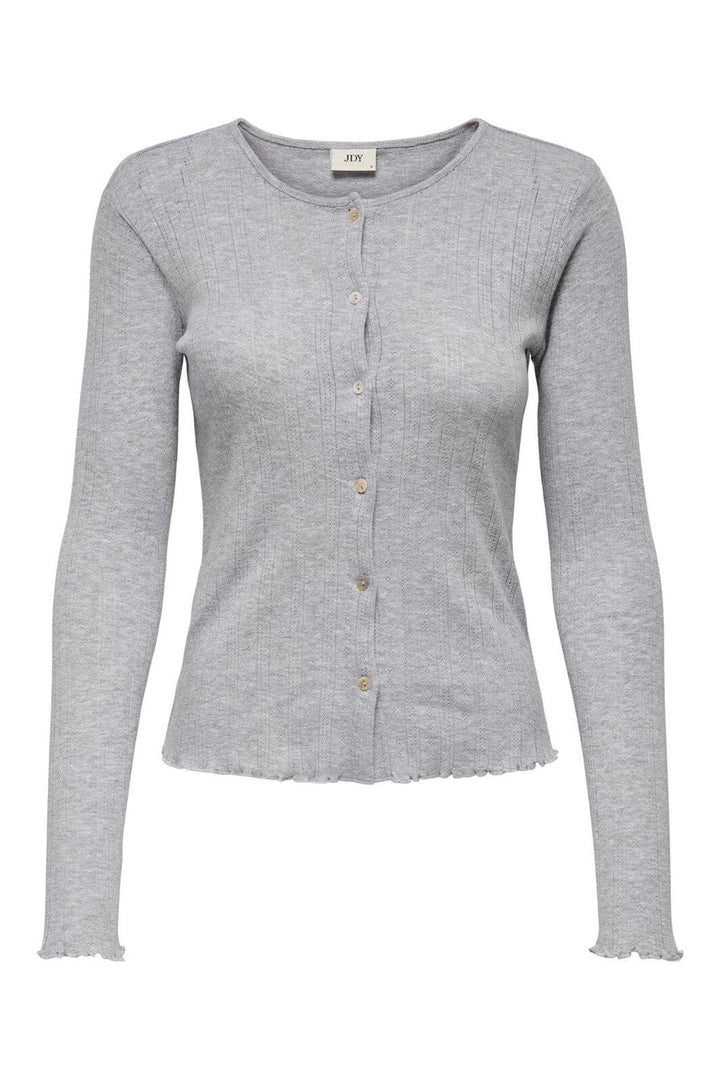 JDY - Jdysalsa Life L/S New Cardigan Dia - 4679445 Light Grey Melange