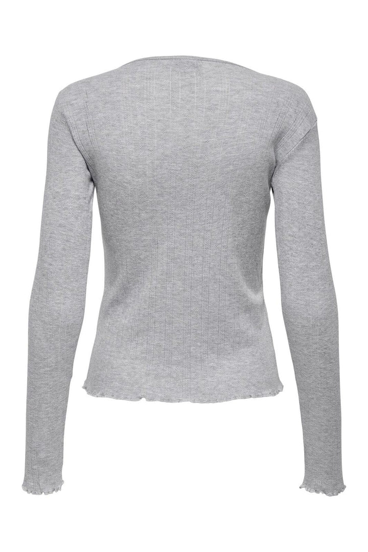 JDY - Jdysalsa Life L/S New Cardigan Dia - 4679445 Light Grey Melange