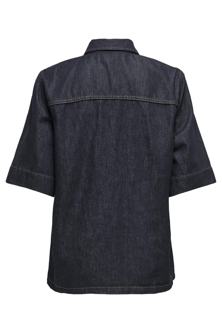 JDY - Jdysansa Ss Oversize Shirt Db - 4743462 Dark Blue Denim