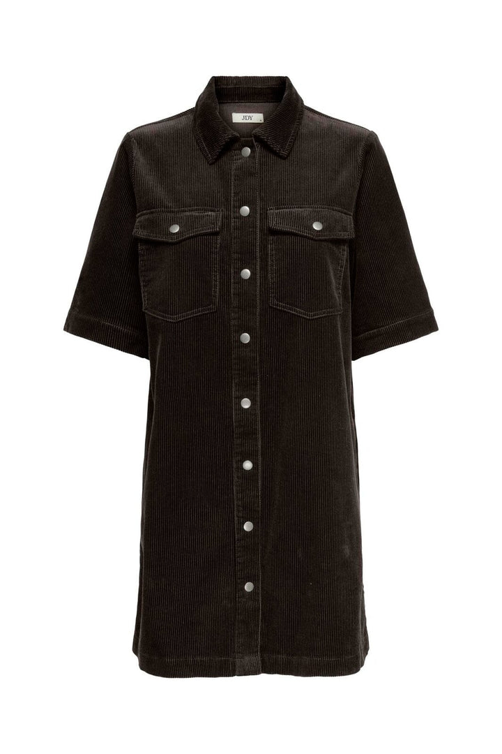 JDY - Jdyshiraz S/S Button Dress - 5002525 Chocolate Torte