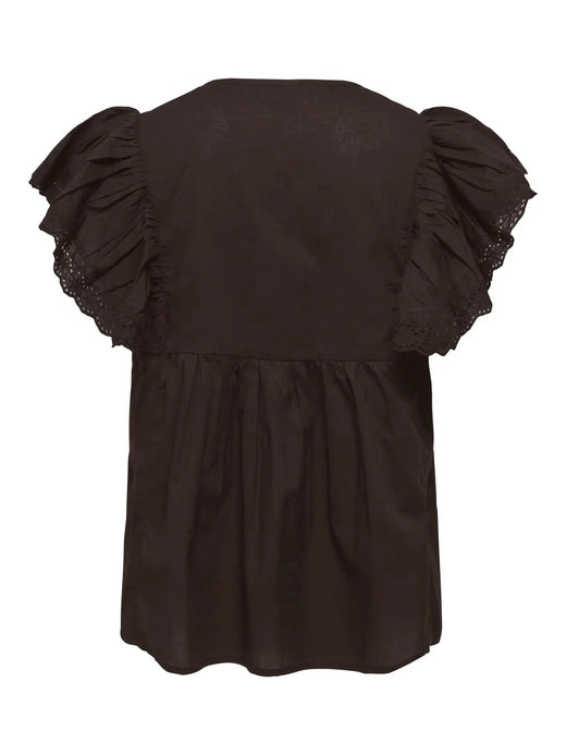 JDY - Jdysigga S/S Top - 5049072 Chocolate Torte Toppe 