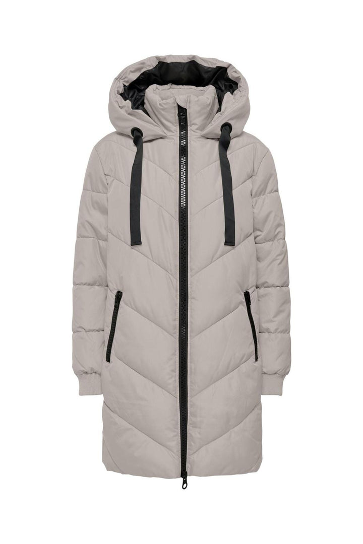JDY - Jdyskylar Life Hood Jacket - 4341824 Chateau Gray Black