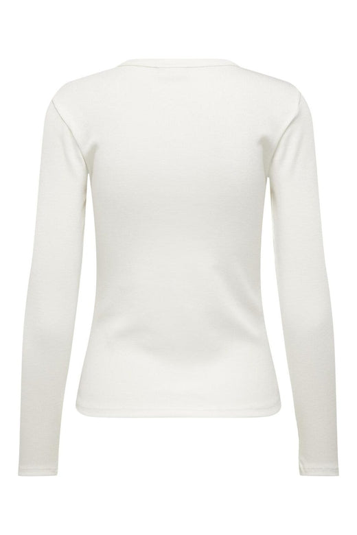 JDY - Jdysolar L/S O Neck Top Dia - 4381391 Cloud Dancer