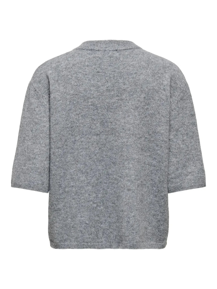JDY - Jdysuper 2/4 Cardigan Knt - 5086560 Medium Grey Melange Silver Button Cardigans 