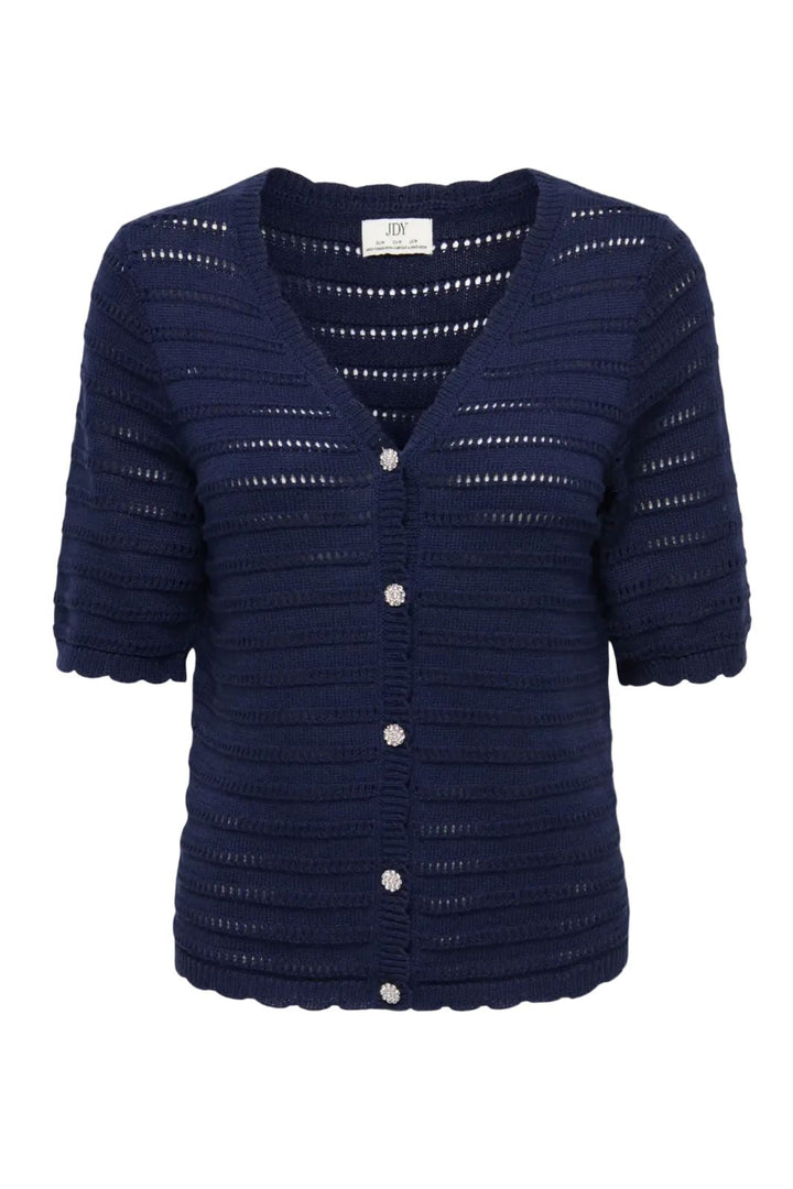 JDY - Jdytanja 2/4 V-Neck Cardigan Knt - 5020380 Black Iris Cardigans 