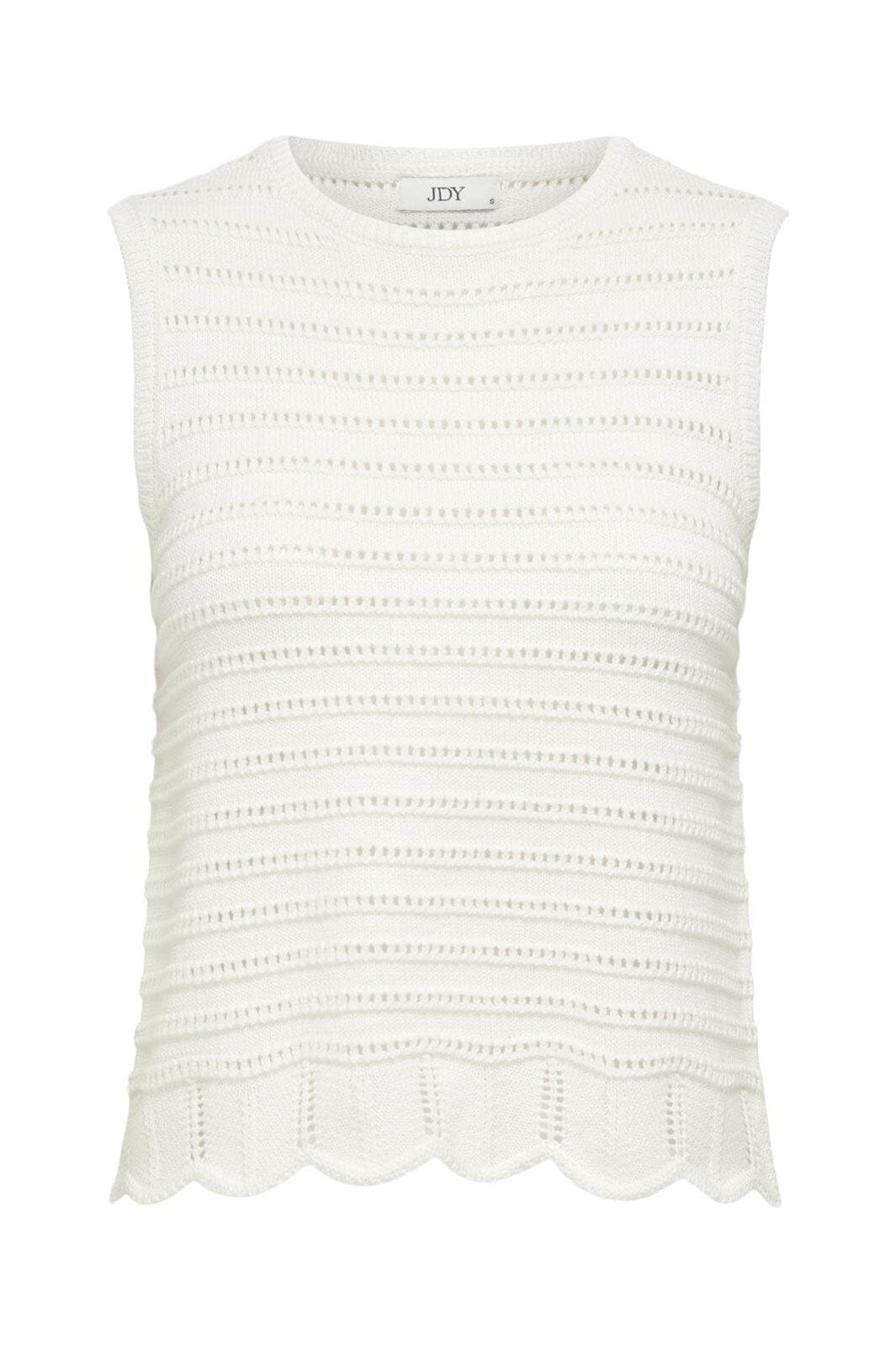 JDY - Jdytanja S/L O-Neck Top Knt - 4926966 Cloud Dancer