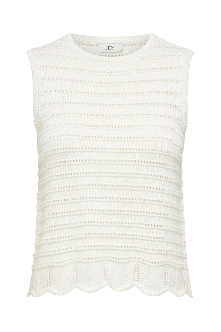 JDY - Jdytanja S/L O-Neck Top Knt - 4926966 Cloud Dancer