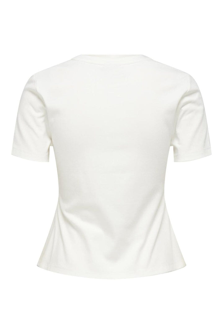 JDY - Jdytessa S/S Detail Top - 4925884 Cloud Dancer