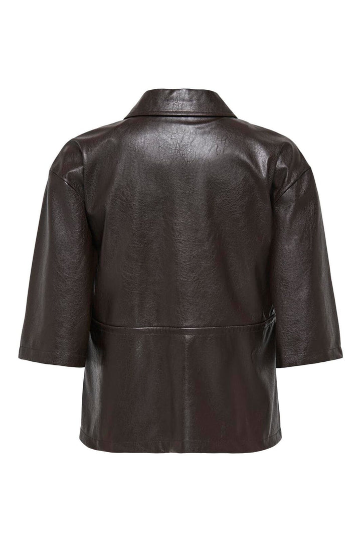 JDY - Jdyuniq 2/4 Pu Top - 5126332 Coffee Bean