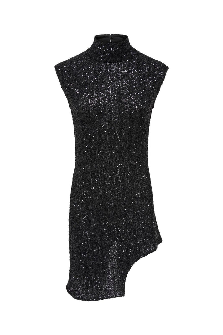 JDY - Jdyvilly S/L Sequin Assymetric Top - 5128992 Black
