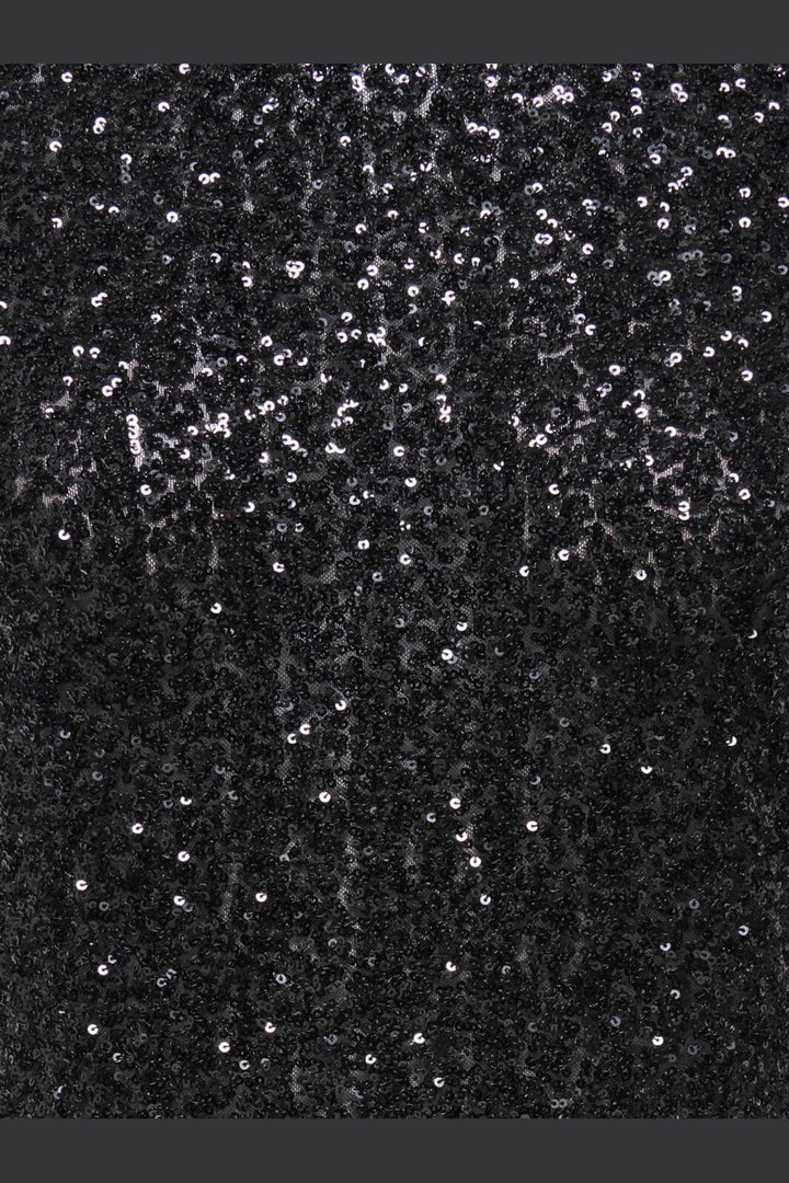 JDY - Jdyvilly S/L Sequin Assymetric Top - 5128992 Black