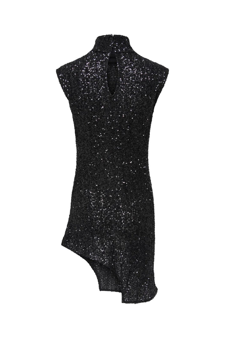 JDY - Jdyvilly S/L Sequin Assymetric Top - 5128992 Black